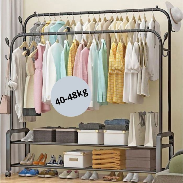 Porte-vêtements - Non spécifié - Double pôle - Métal - 36- 40 - 48 kg - Design contemporain