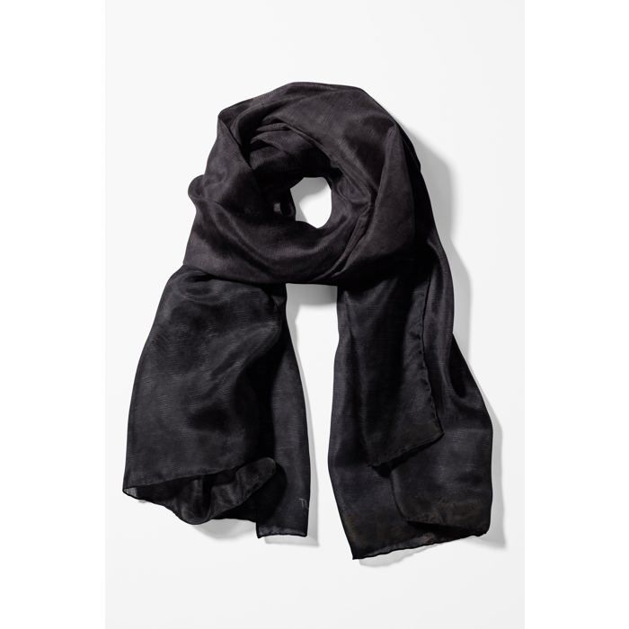 Châle - Noir - Zigzag - 100% Polyester - 74 x 192 cm - Chic