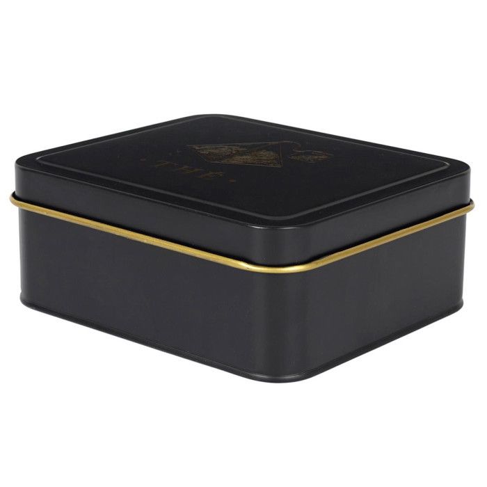 Boîte à Thé en Métal "Lounge" 18cm Noir