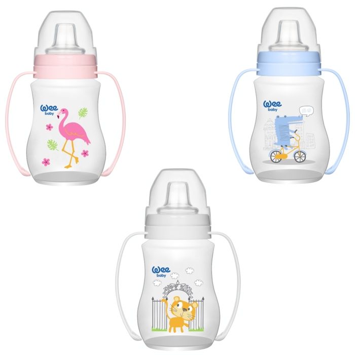 Tasse Anti Fuite - WeeBaby - 754-F - 250ml - Poignée Adhérente - Embout Silicone