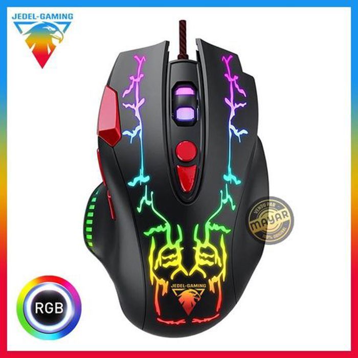 Souris Gaming - JEDEL - GM830 - Filaire RGB - 8 Boutons Programmables - DPI jusqu'à 3200