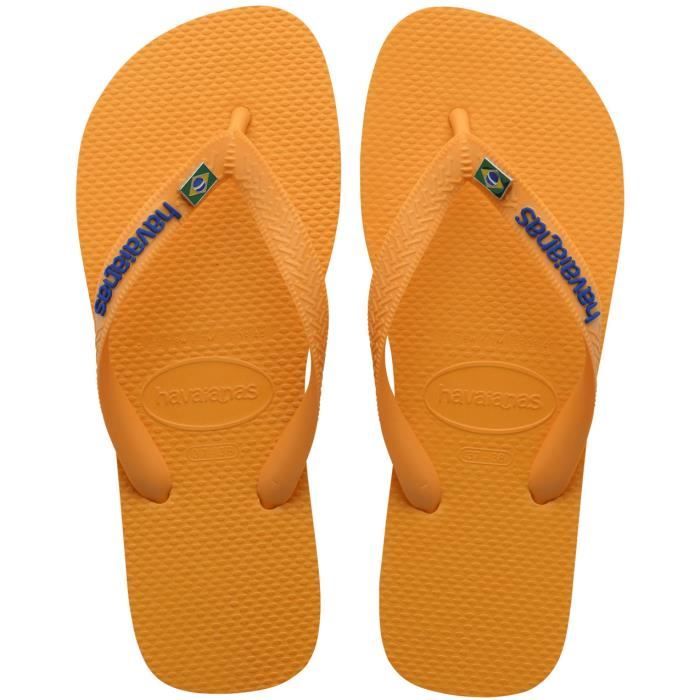 Tongs - HAVAIANAS - Brasil Layers - Orange citrus - Drapeau brésilien - Confortable