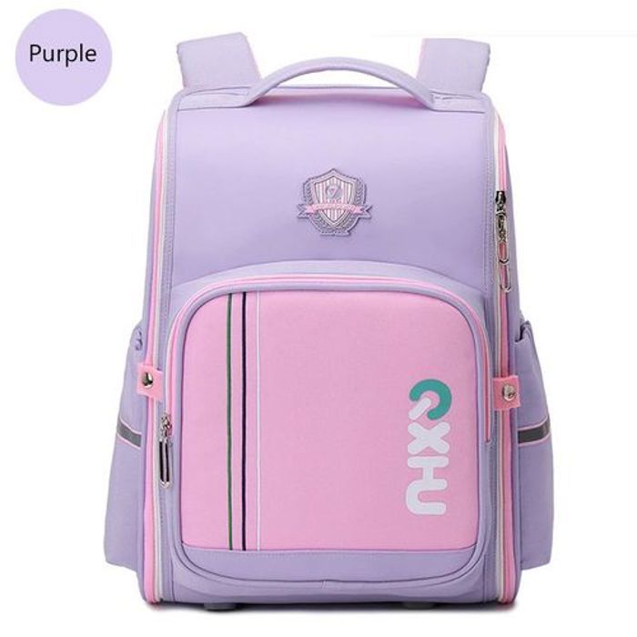 Cartable scolaire d'enfants, Sac à dos Solide d'école Violet