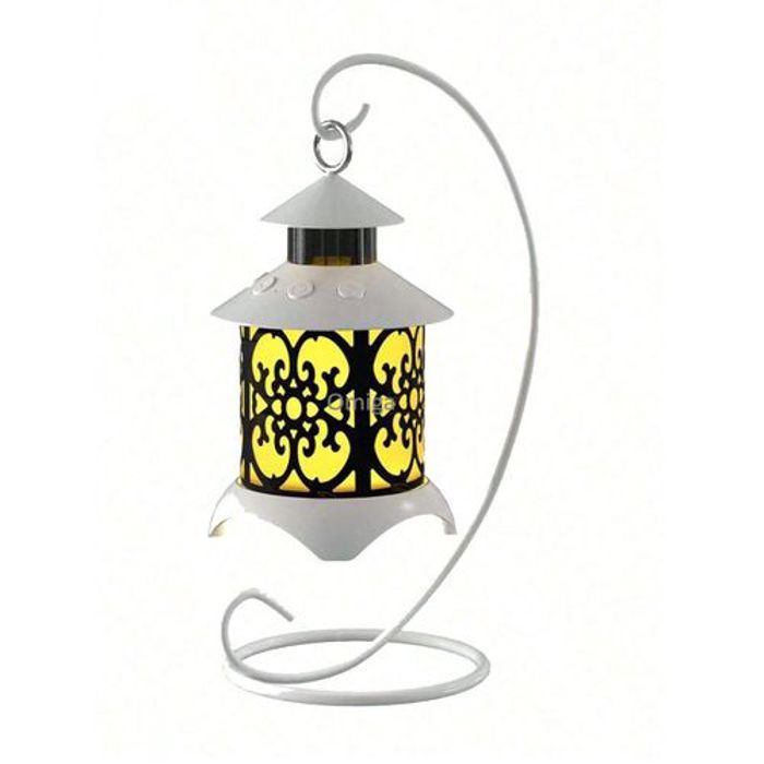 Haut-parleur Bluetooth - Vintage - Lanterne LED - Métal - Blanc - Son 360°
