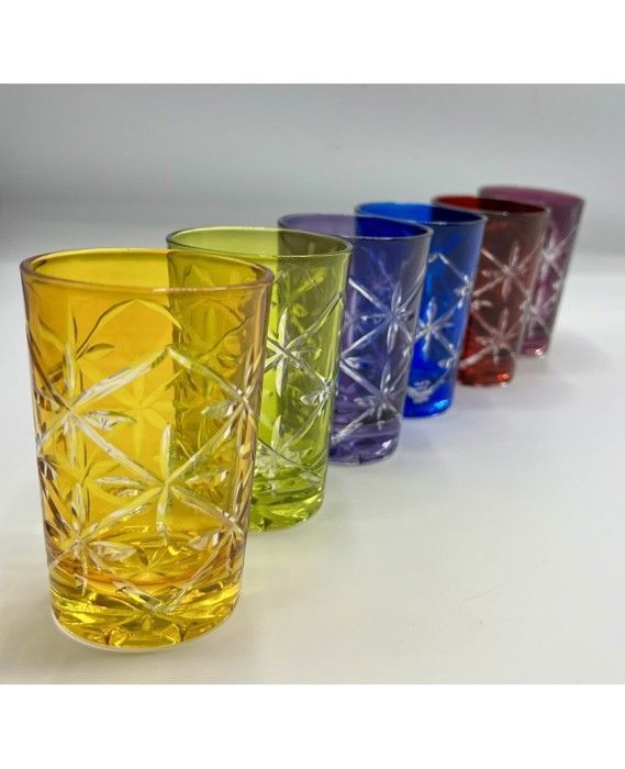 Verres à thé - Non spécifié - Set de 6 - Multicolore - En verre - Compatible lave-vaisselle