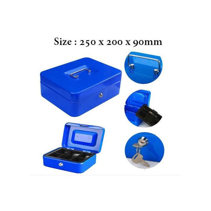 Coffre-fort en métal - Caisse portable pour Monnaie & Bijoux, Stockage Sécurisé Avec Tiroir à Monnaie