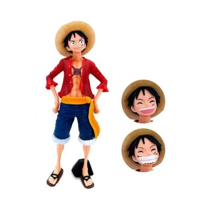 Figurine One Piece Luffy 27 cm PVC – Statue classique, jouet enfant, cadeau Noël (sans boîte)