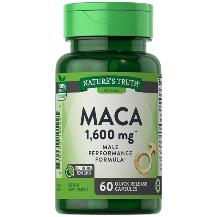 Nature's Truth Maca Racine 1600 mg – 60 Gélules à Libération Rapide | Énergie, Vitalité & Performance