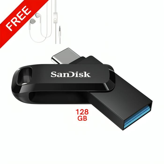 Clé USB to TYPE-C  128GB SanDisk Ultra  + Écouteur Gratuit
