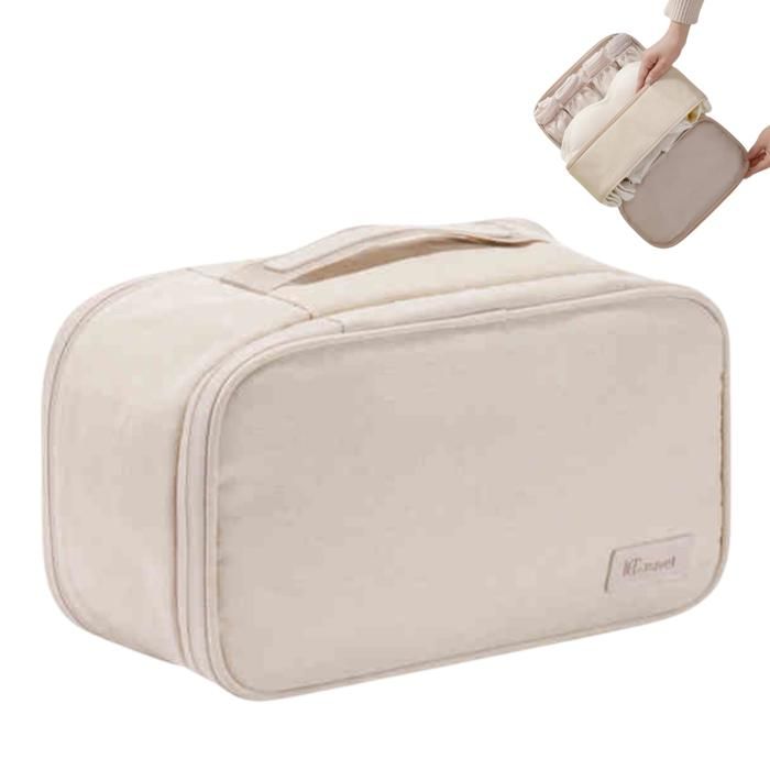 Sac de voyage - Pratique - Beige - 26x14,5x11 cm - Grande capacité - Protection optimale