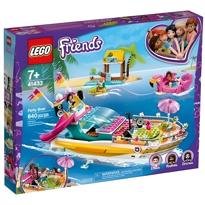 Jeu de construction - LEGO - 41433 - Bateau de fête - 640 pièces - 3 mini-poupées