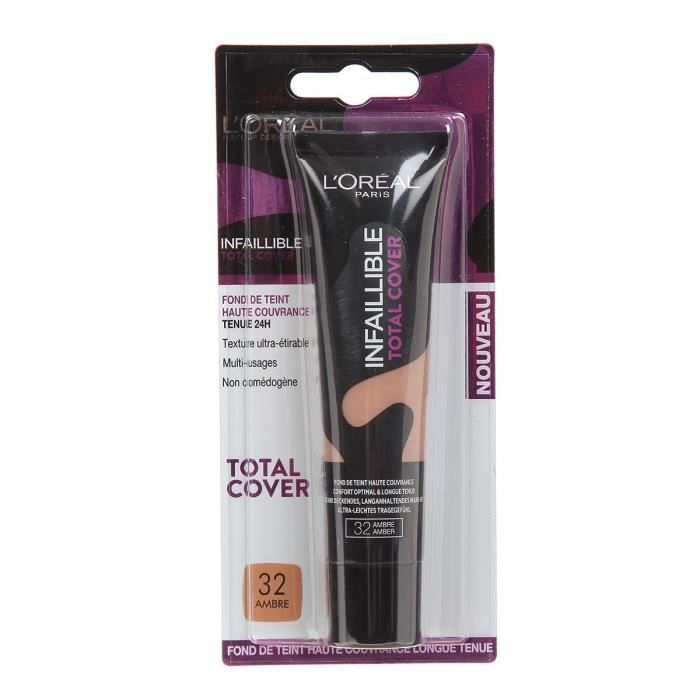 L'OREAL PARIS Fond de teint Infaillible fluide total cover - 32 ambres - 35 ml