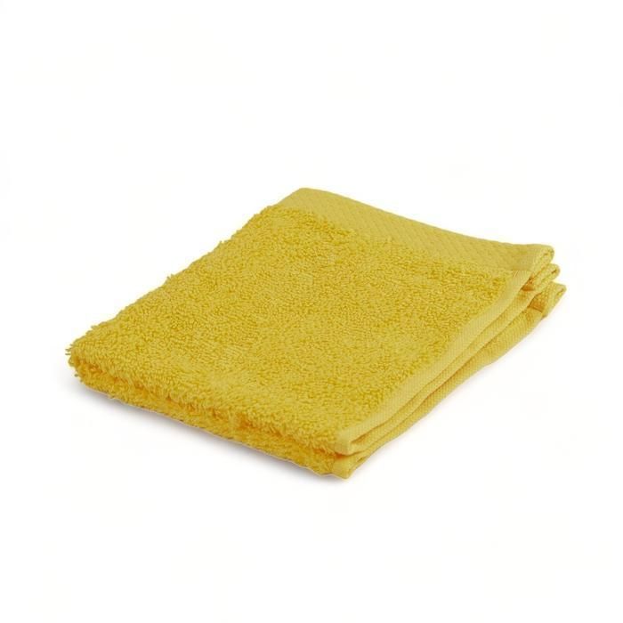 SERVIETTE MAIN DAMAS JAUNE 30x30 - 500G/M2