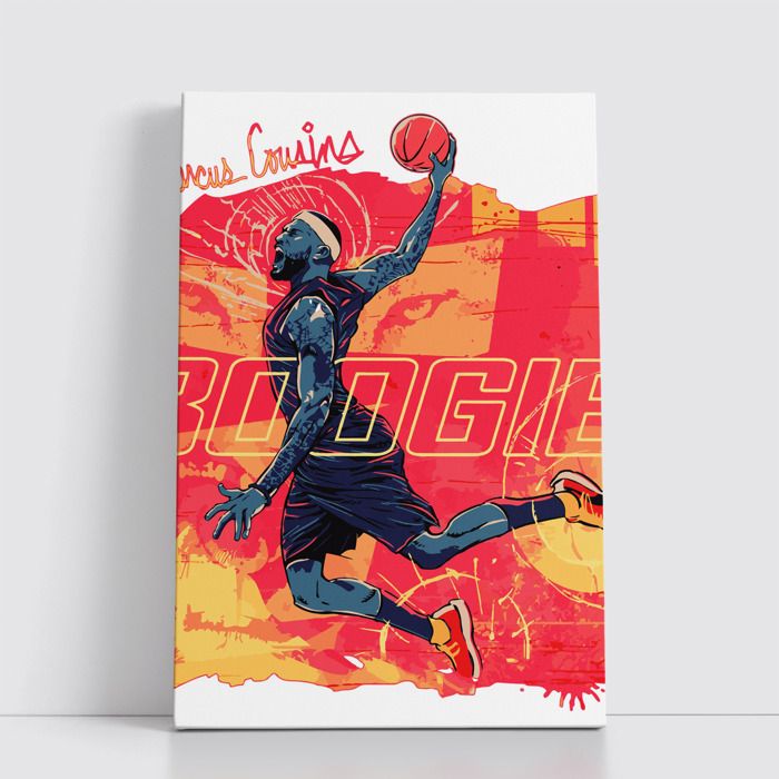 Tableau NBA sur Toile – Affiche Murale 25x40 cm avec Équipes et Joueurs Légendaires du Basket 38
