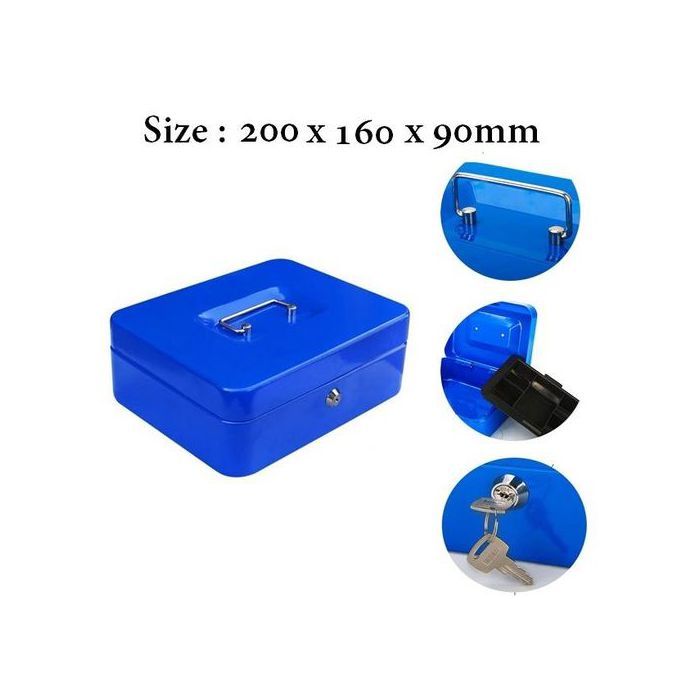 Petit Coffre-fort - Stockage Sécurisé Avec Tiroir à Monnaie, Caisse portable pour Monnaie & Bijoux en métal