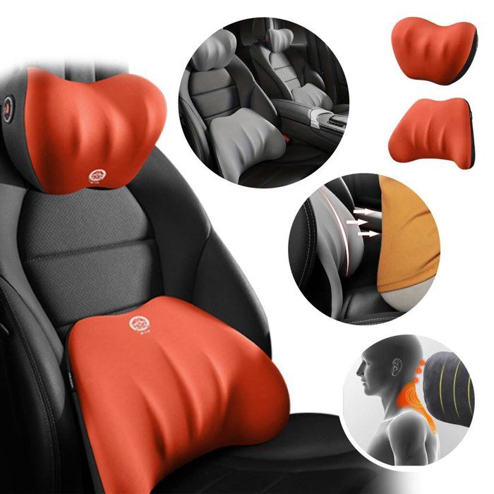 Coussin De Dos Pour Soutien Lombaire Et Nuque De Voiture