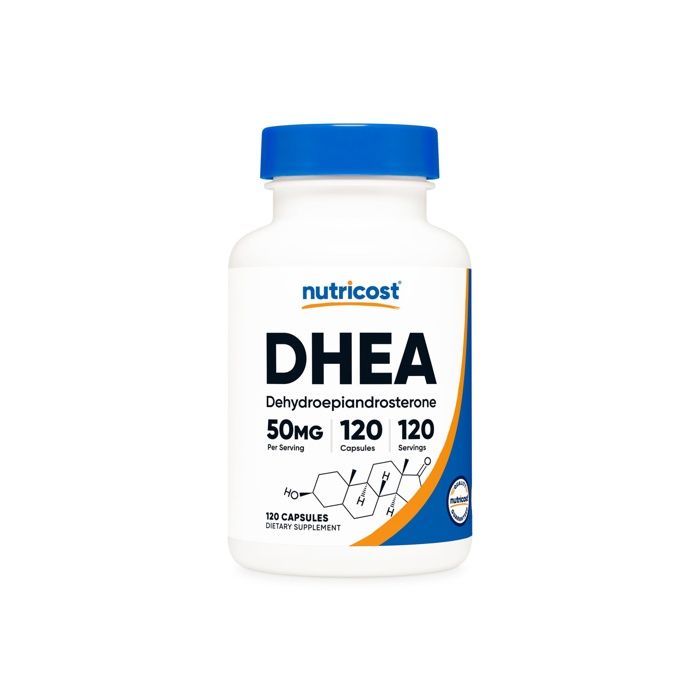 Nutricost DHEA 50mg - 120 Gélules | Complément Hormonal Naturel | Vitalité & Bien-être