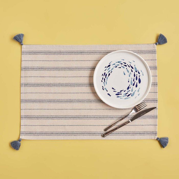 Set de table - Coastel - Bleu - 30x45 cm - 100% naturel - Certifié OEKO-TEX