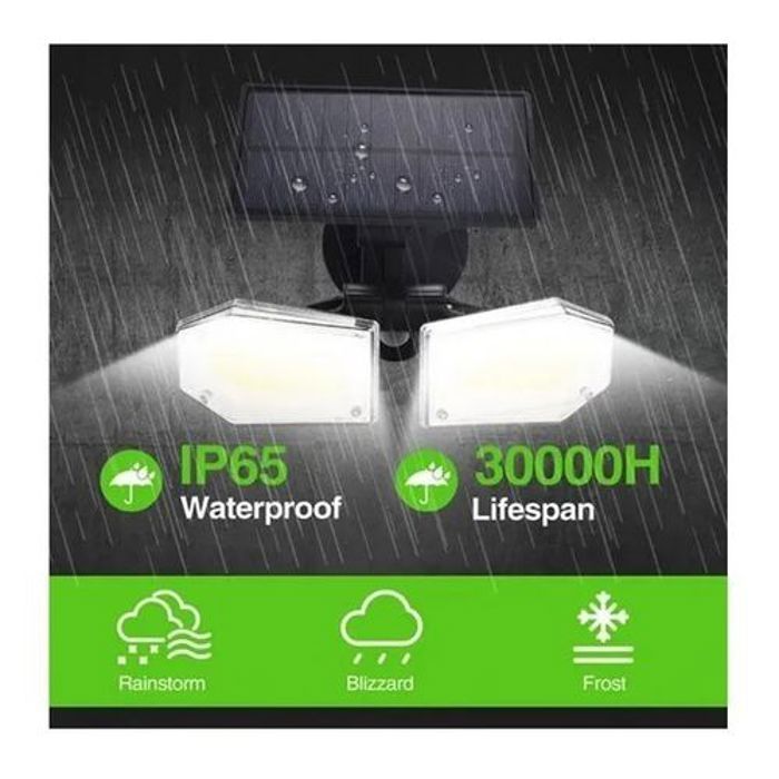Projecteur solaire à 78 LED Capteur solaire 5.5v 1500 lumens avec détecteur de mouvement
