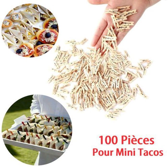 Mini épingles de cuisson, Pinces pour mini tacos, Décoration de Buffet & table