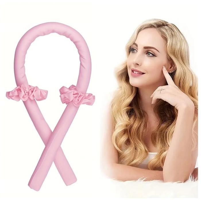 Bigoudi sans chaleur, réveillez-vous avec des boucles naturellement belles. - rose