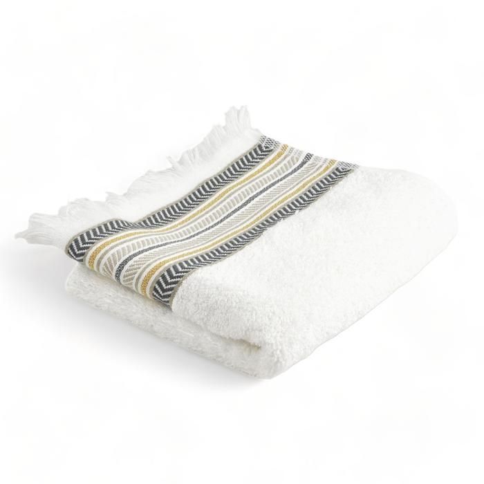SERVIETTE MAIN JACQUARD BLANC 40X70 - 500G