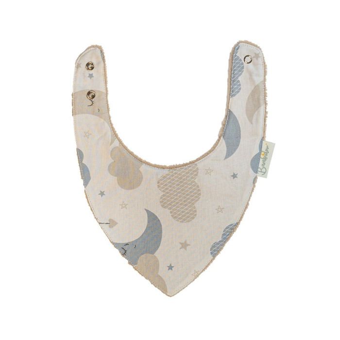 Bavoir Bandana Lune et Nuage