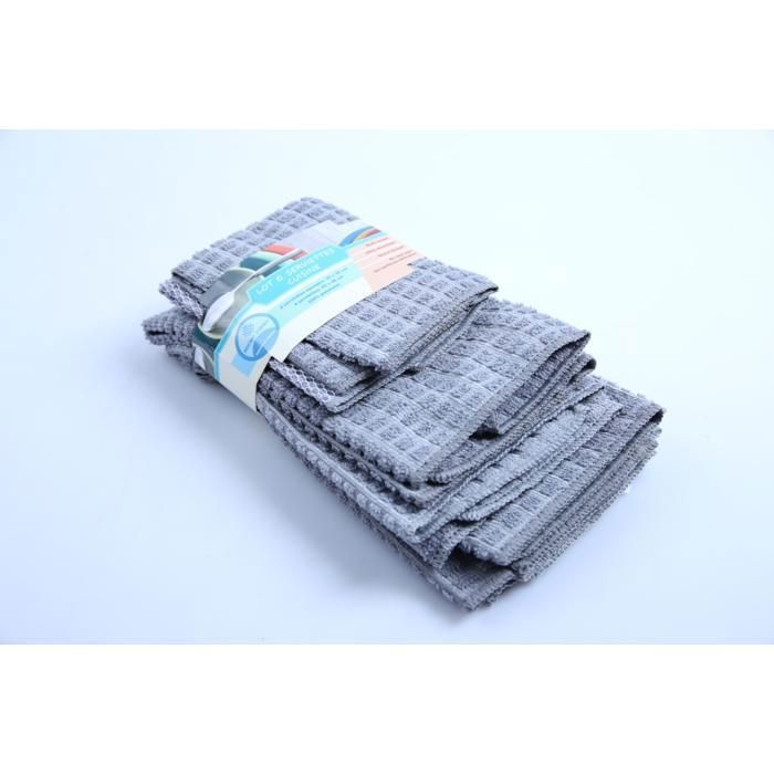 Torchons de cuisine - Non spécifié - Lot de 6 - 100% polyester - Dimensions 30x30/40x48cm - Couleur aléatoire