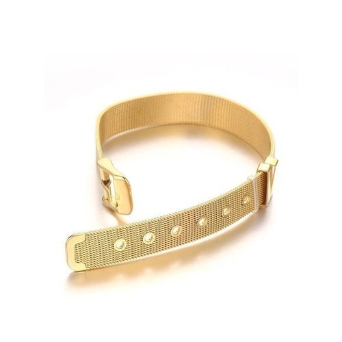 Bracelet - RÊVE-DIAMANT - Acier Inoxydable - Doré - Mixte - 1 pièce