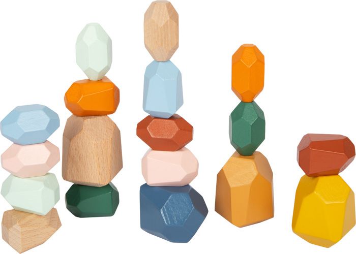 Blocs d'équilibre - Safari - Multicolore - 18 pièces - Pédagogie Montessori - 3 ans et plus
