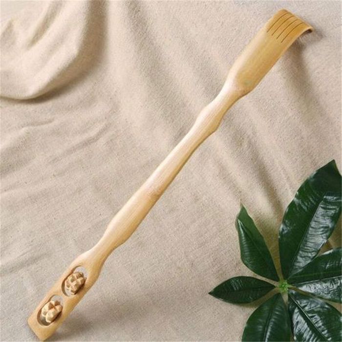 Main grattoir en bois de Bambou avec rouleaux pour massage du corps, Masseur dos et corps