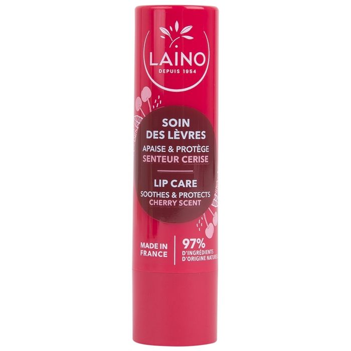 Soin des lèvres - Laino - Cerise - Hydratant - 4g - 97% d'ingrédients naturels