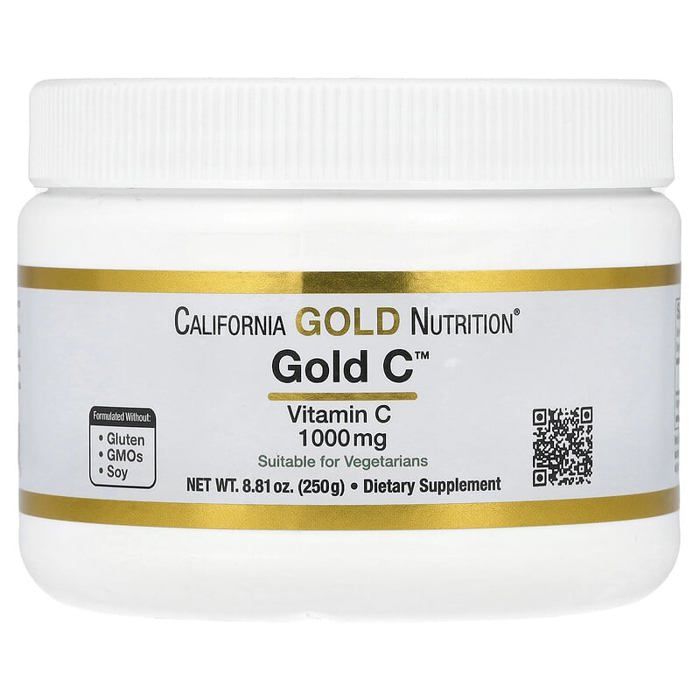 Vitamine C Poudre 1000 mg, 250 g.  Gold C