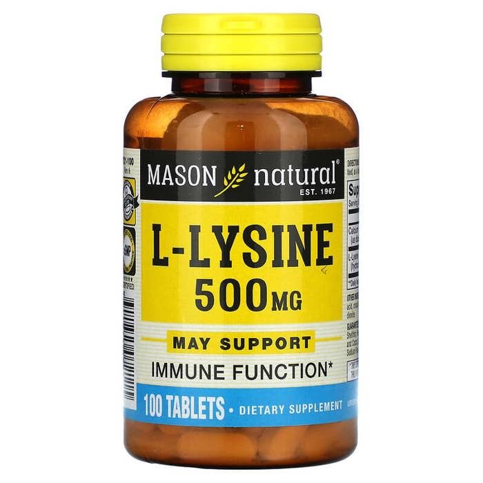 L-Lysine, 500 mg, 100 comprimés