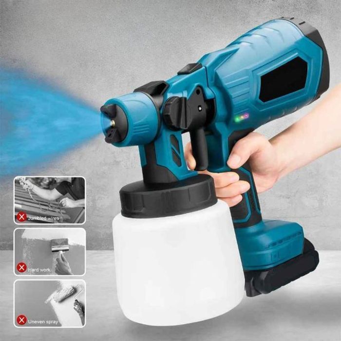pulvérisateur de peinture électrique sans fil,compatible avec la batterie,1000ml