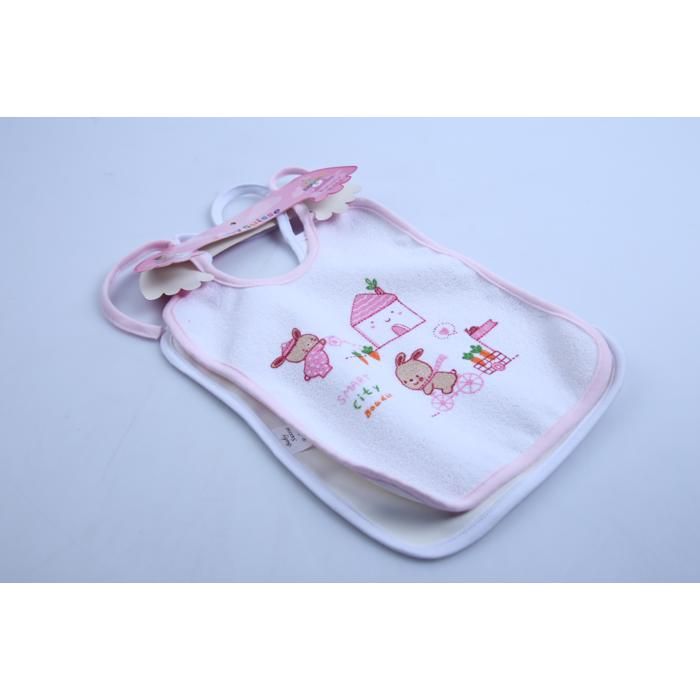 Bavoirs carré d/plastic 23x29 ficelle 009