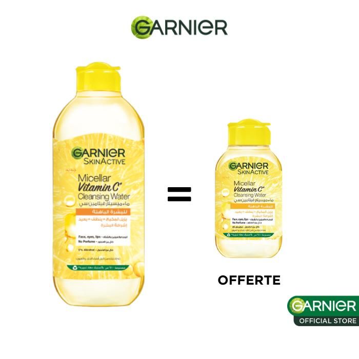 Eau micellaire - GARNIER - Vitamine C - 400 ml + 100 ml offert - Hypoallergénique - Tous types de peau