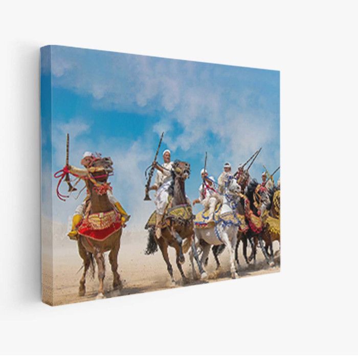 Tableau décoratif - Tbourida - 40 x 60 cm - Velours - Multicolore