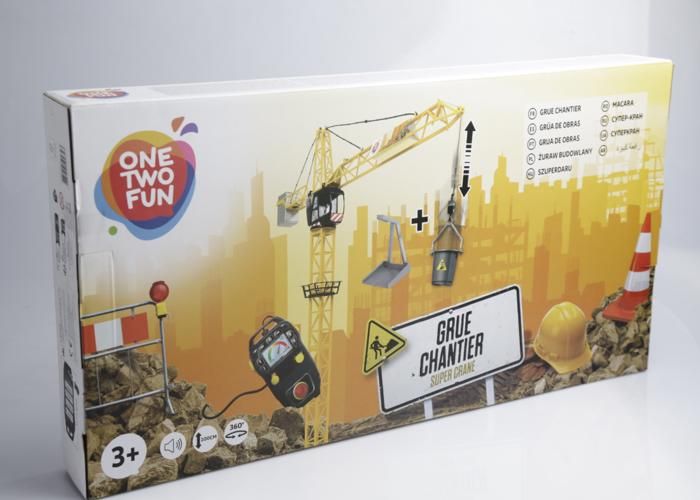 Jouet - ONE TWO FUN - Grue géante avec télécommande - 100 cm - Réaliste - Durable