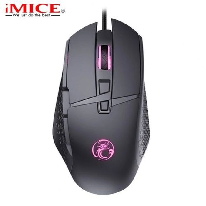 Souris Gaming - Imice - Optique - 7200 DPI - 8 Boutons - Câble USB 1,8 m - Noir