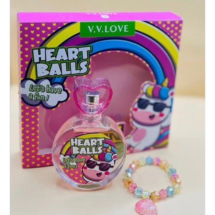 Coffret Parfum Enfant V.V. Love Heart Balls – Eau de Toilette 50 ml + Bracelet
