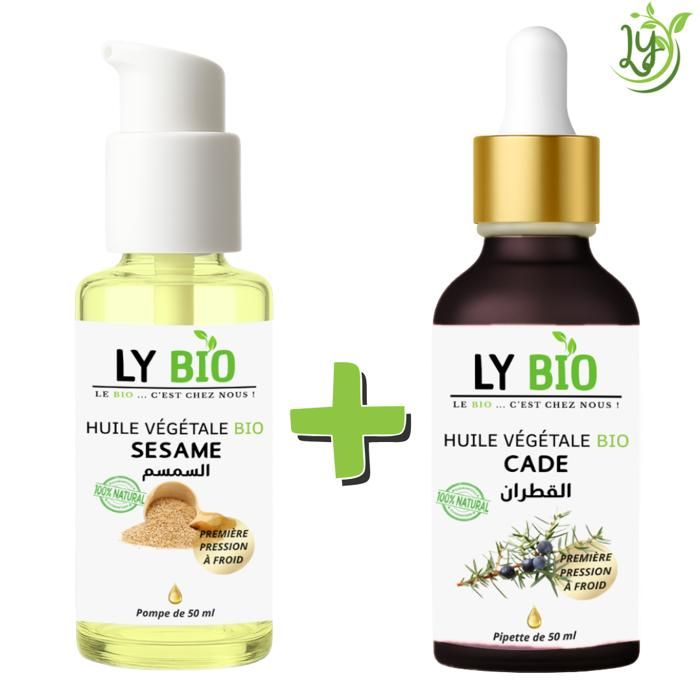 Pack Huile Sésame et Cade - LYBIO - 50ml - Nourrissant - Apaisant - Hydratant