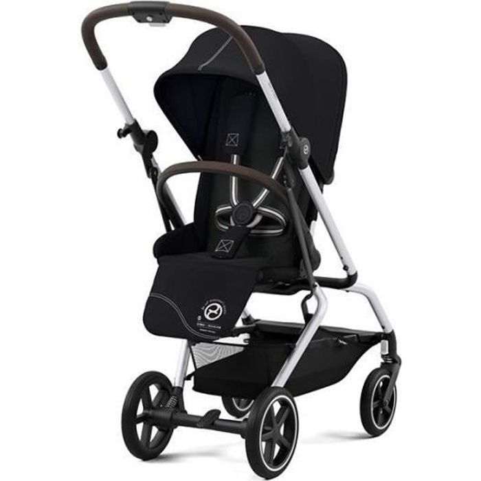 Poussette citadine - CYBEX - Eezy S Twist+ 2 - Siège pivotant 360° - Moon Black