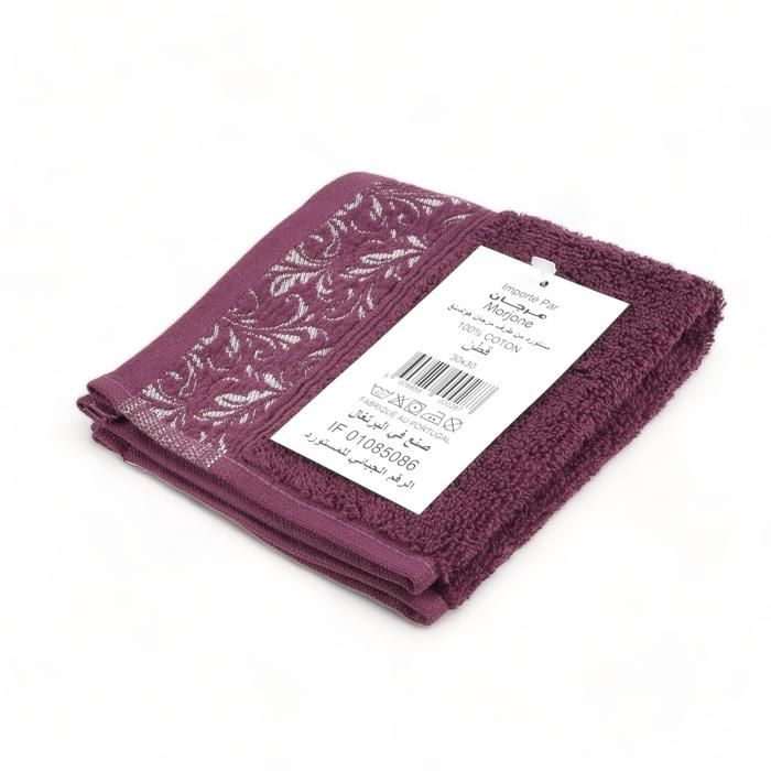 SERVIETTE JACQUARD VIOLET 30X30 - 500 G