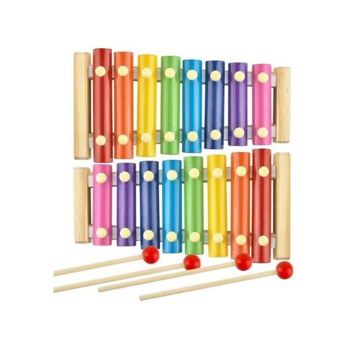 Piano à main en bois pour enfants : 8 tons et notes claires