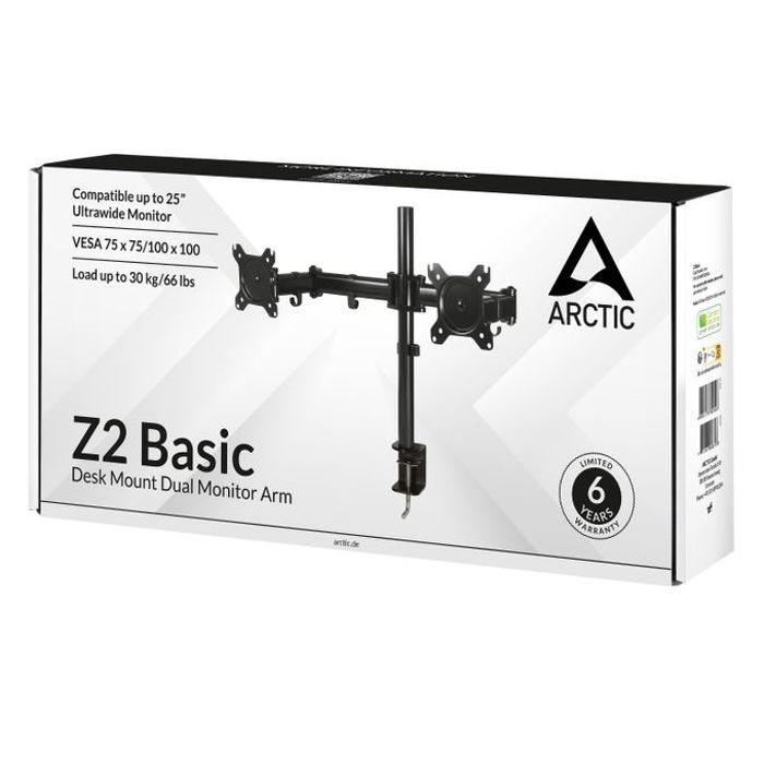 Arctic Support Double écran à poser Z2 Basic (Noir)