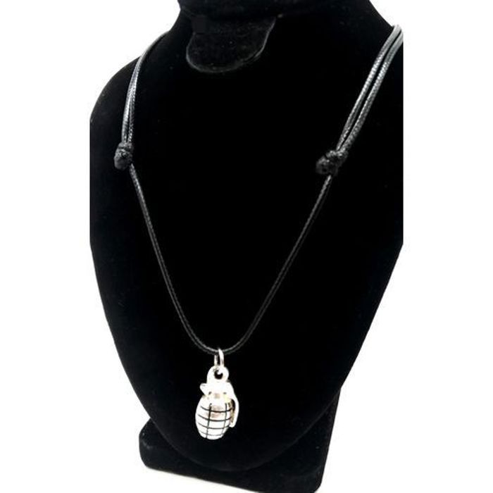Collier - Modèle décontracté - Cuir durable - Taille ajustable - Noir