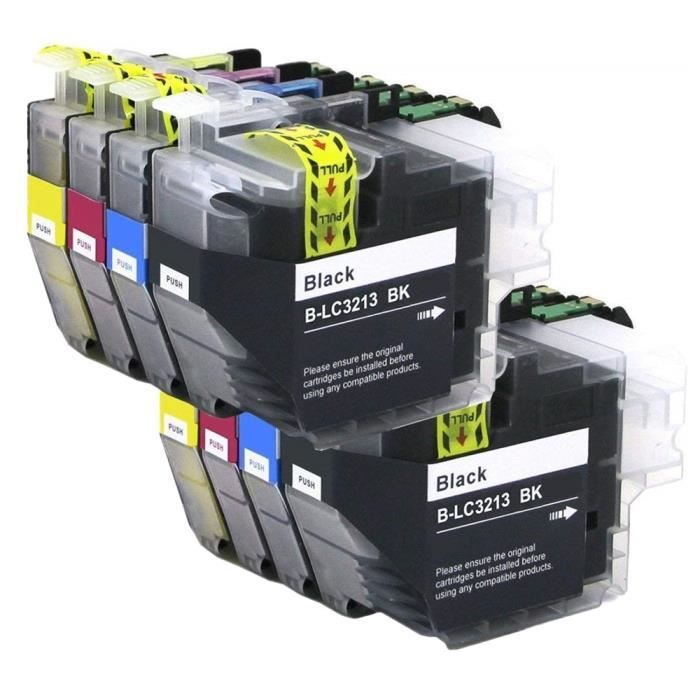 Brother LC3213 bläckpatroner - 8-pack - Svart/Cyan/Magenta/Gul