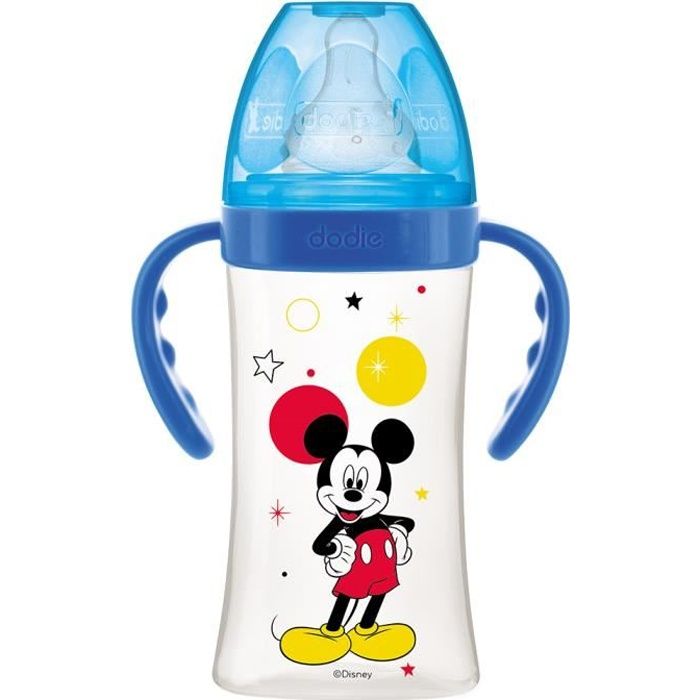 Dodie - Biberon Initiation+ 270ml Mickey avec anses