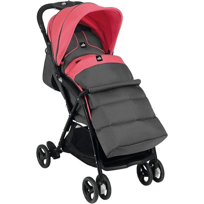 Poussette Compacte Curvi en Rouge + chanceliere + cache pluie - Cam